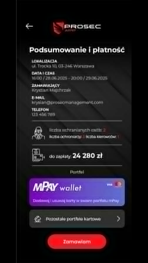 7. Podsumowanie + płatność (mPay)